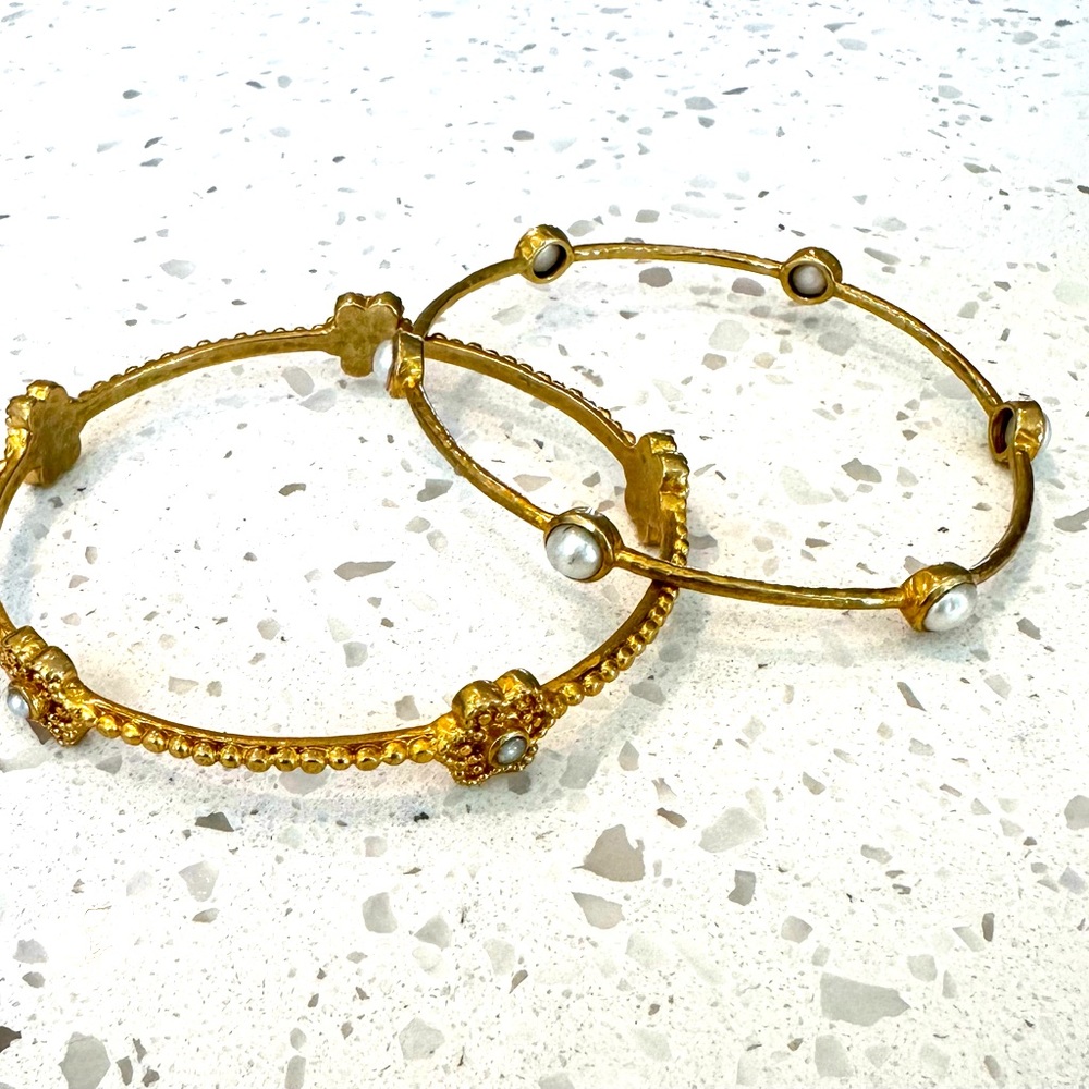 2 Julie Vos pearl bangles